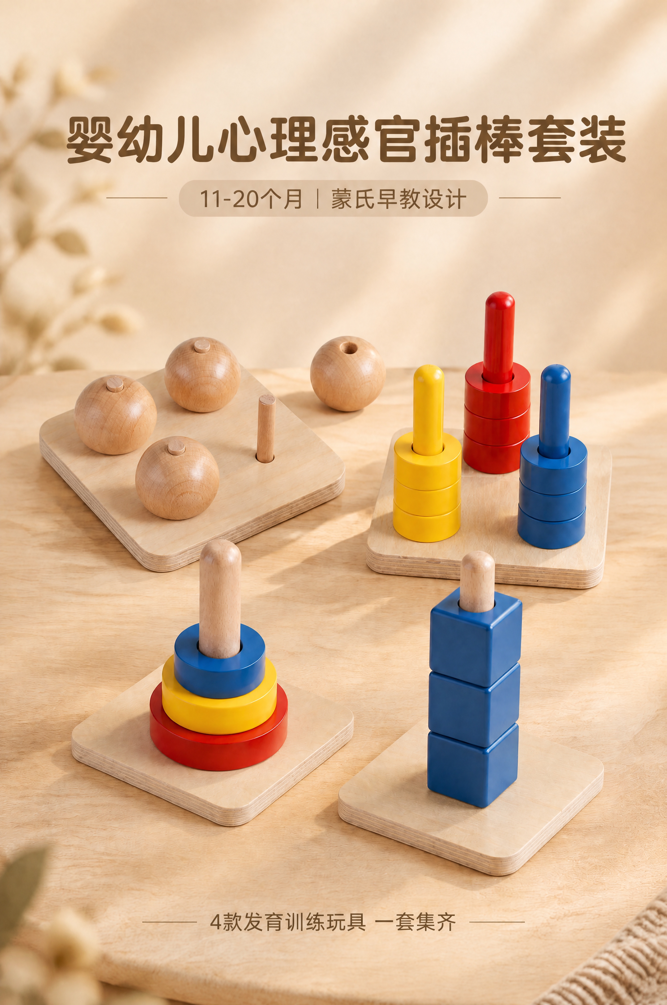 [商品] 使用【图1】封面原图；保留四款产品的摆放、木质桌面、… - 图片创意预览