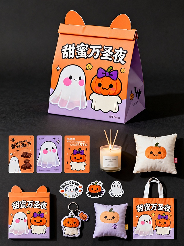 万圣节包装设计，包装设计延展，品牌VI