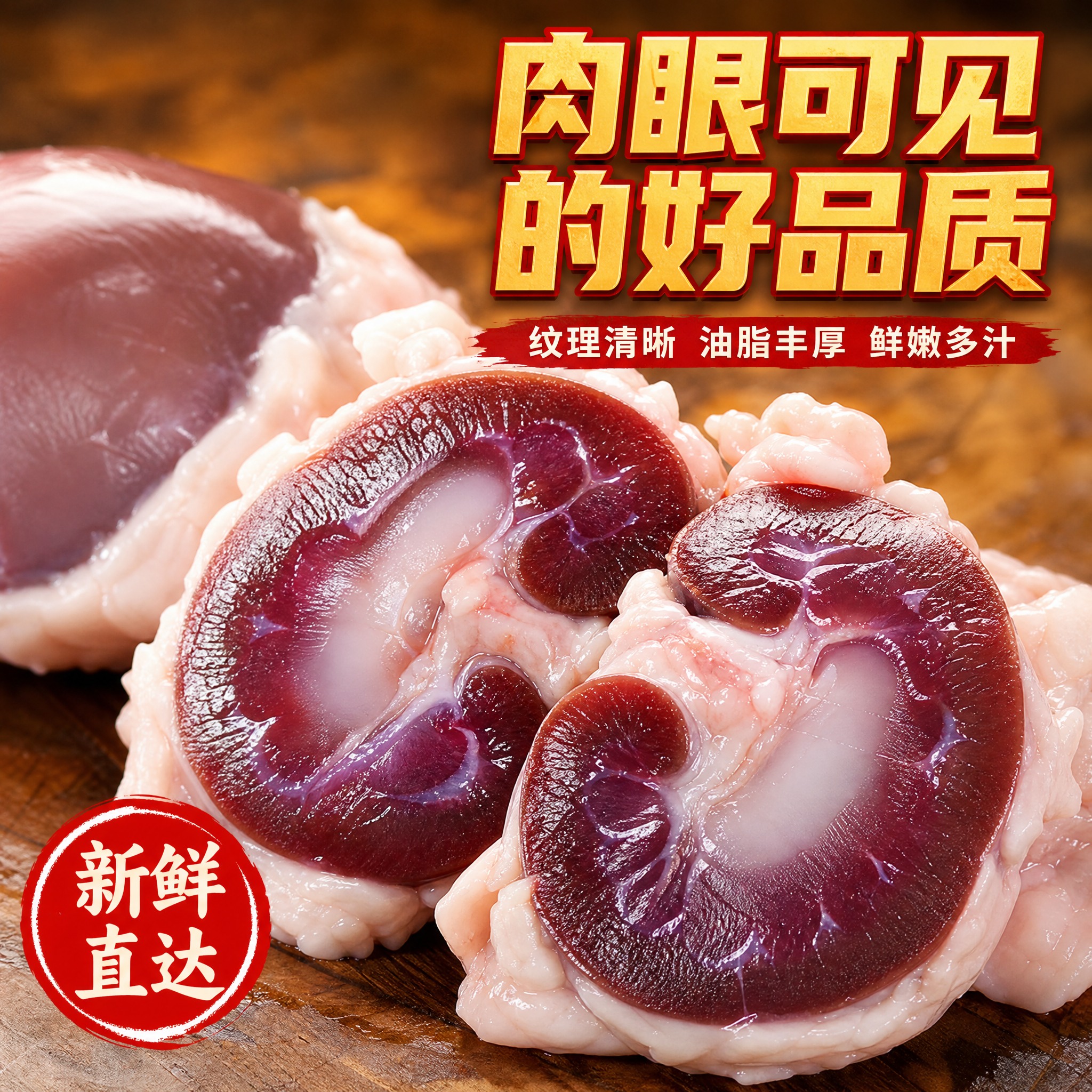 [主图-3] 高端真羊油腰 细节特写图 微距展示羊腰切面纹理与… - 图片创意预览