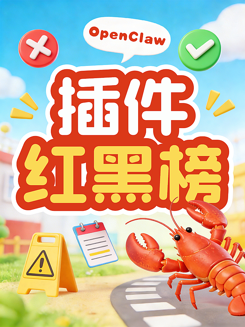 OpenClaw插件红黑榜小红书封面