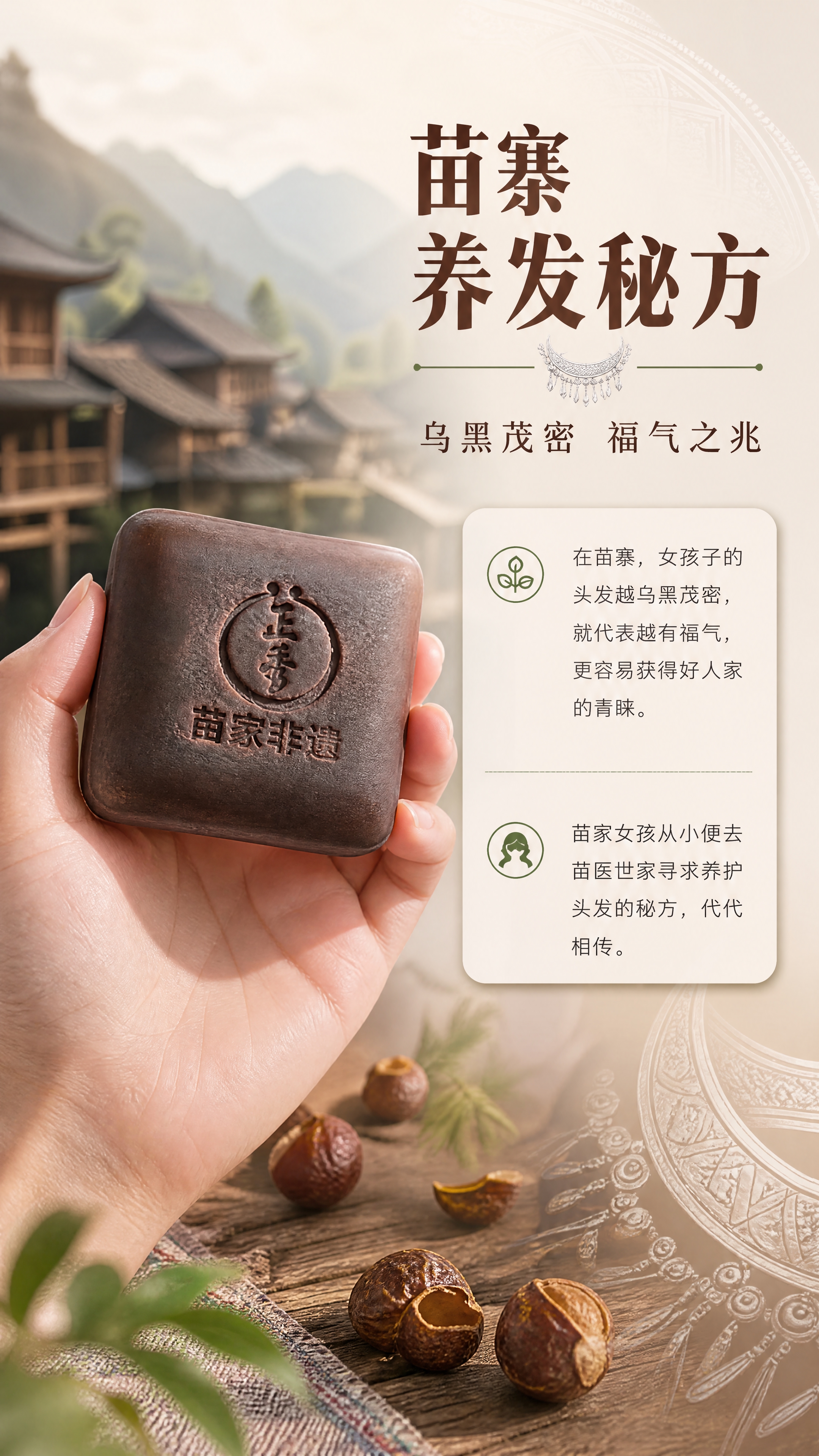 [商品] 使用【图3】正秀养发皂手持特写；保留深棕色方形皂体、… - 图片创意预览