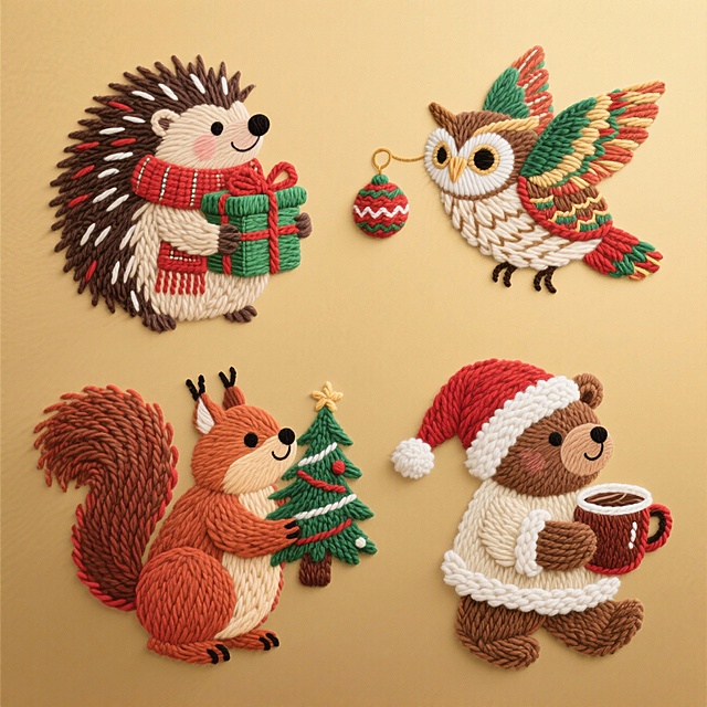 毛线绣的声导纳元素