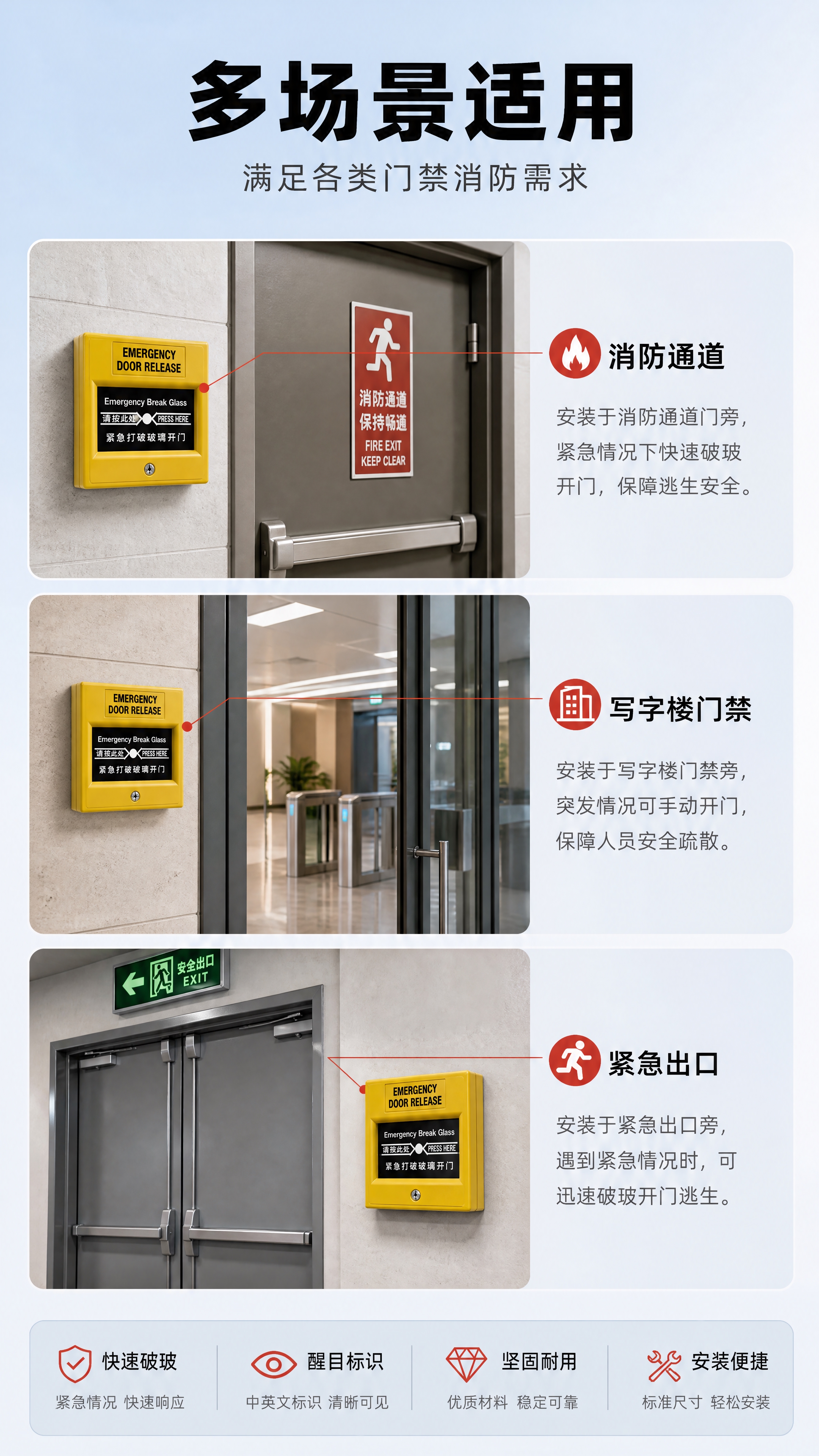 [商品] 使用【图1】黄色款门禁紧急玻破开关；保留黄色外壳、E… - 图片创意预览
