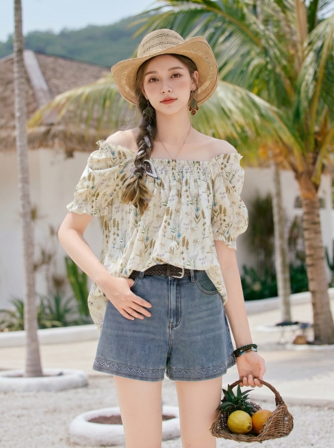 【主体保护指令】请保持参考图 1 中的【服装、穿着形态、构图】一致，包括服装款式/颜色/材质、合身度，不做改动。将模特的整体替换为新模特特征。
整体替换模特，保持服装与背景不变，生成中国人韩系年轻高级预览效果