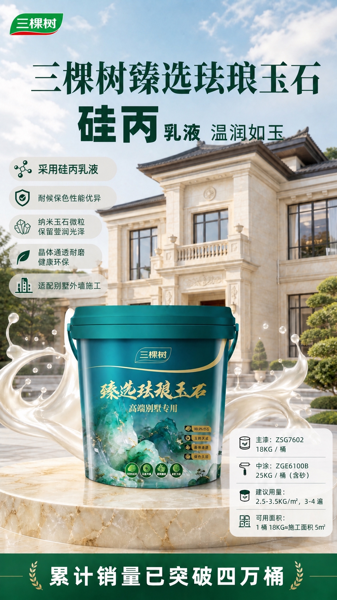 基于这张海报进行修改：将画面中所有出现的"改性硅丙乳液"文字全… - 图片创意预览