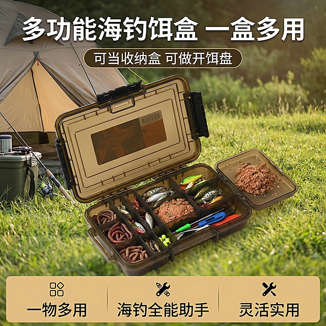 这款产品是海钓饵盒，帮我做五张电商主图