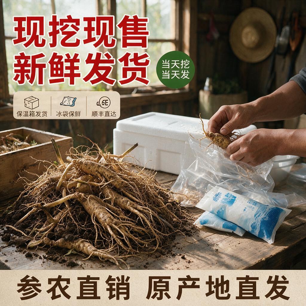 [主图-4] 新鲜发货场景 现挖现售 新鲜直达 包装发货展示。… - 图片创意预览