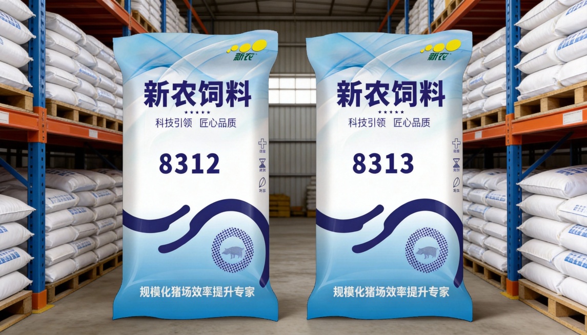 这两张是同类型产品，生成三张不同场景的电商图，比例为4:2，分别为猪场饲喂场景、仓库存储场景、产品展示台场景。预览效果