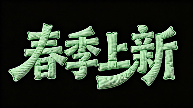 3D字体创意——面料/螺纹