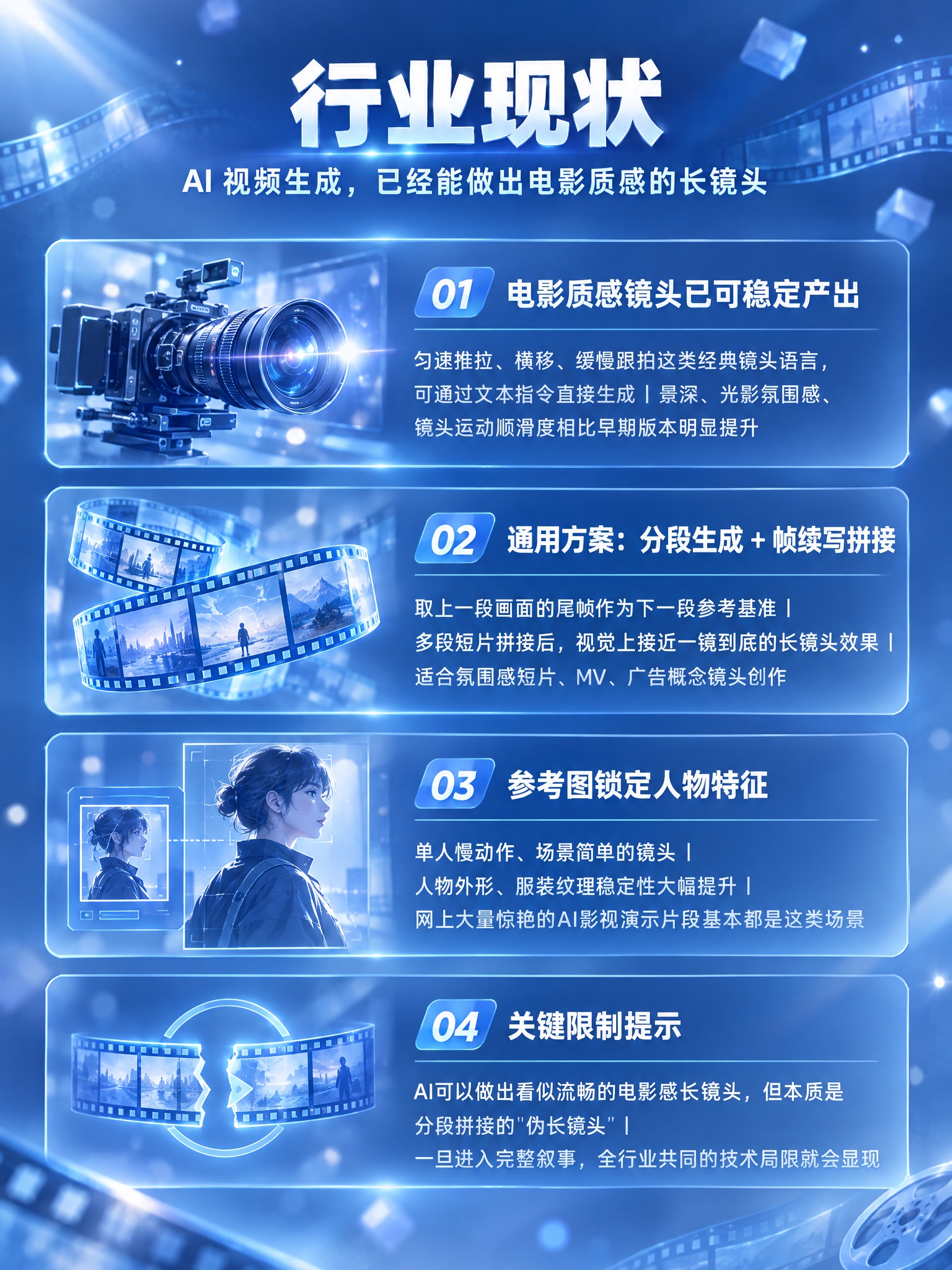 参照这张图的低饱和深空蓝科技插画风格，生成一张新的行业现状分析… - 图片创意预览