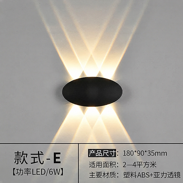 将图片底部文字中的“压铸铝”替换为“塑料ABS”，其余文字、布局、产品外观、灯光效果、背景均保持不变，文字字体样式与原图一致