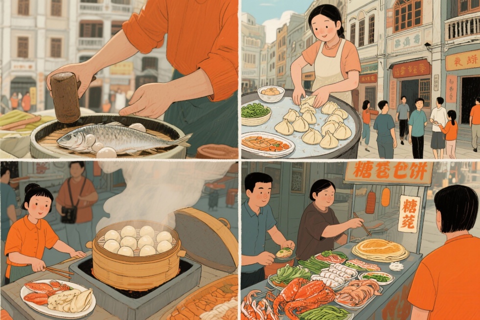 以陆丰甲子为主题，帮我生成一张宣传美食图片预览效果