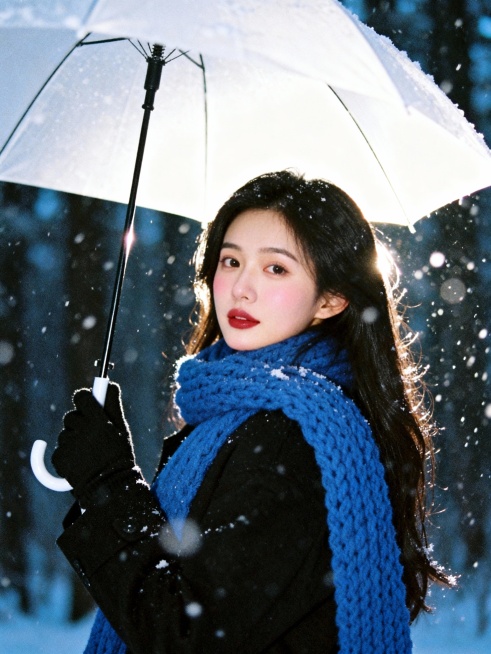 伞的颜色还是透明白色预览效果