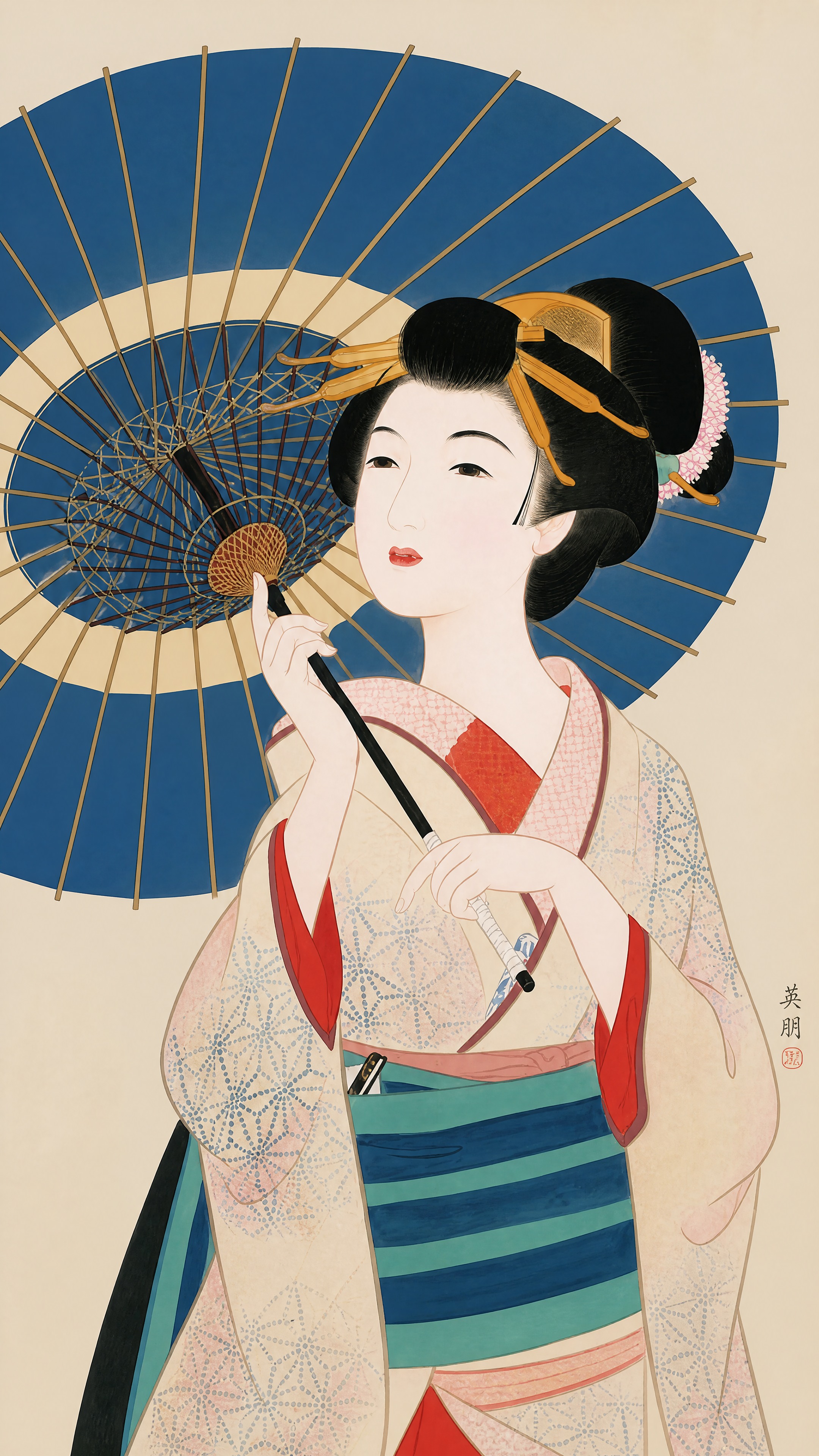 提取图中的门帘图案，完整还原门帘设计，去除中间的竖缝和拼接痕迹… - 图片创意预览