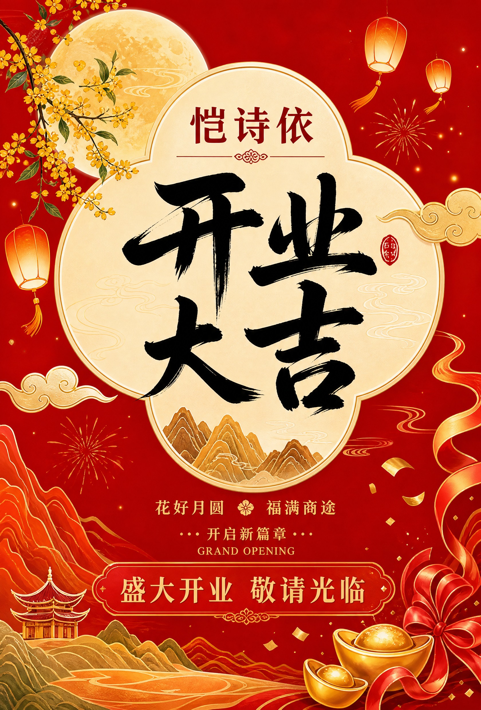参考这张迎宾牌的版式设计，生成纯平面设计图（不要画架、不要立体… - 图片创意预览