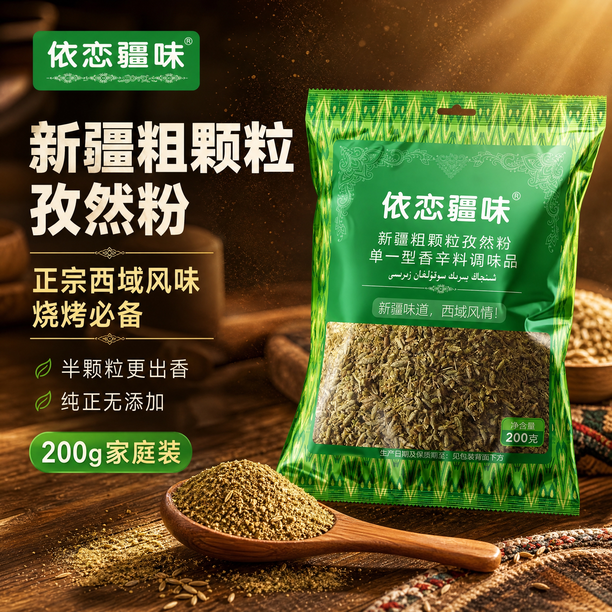 [主图-1] 首图点击率，突出新疆粗颗粒孜然粉的食欲感与专业品… - 图片创意预览