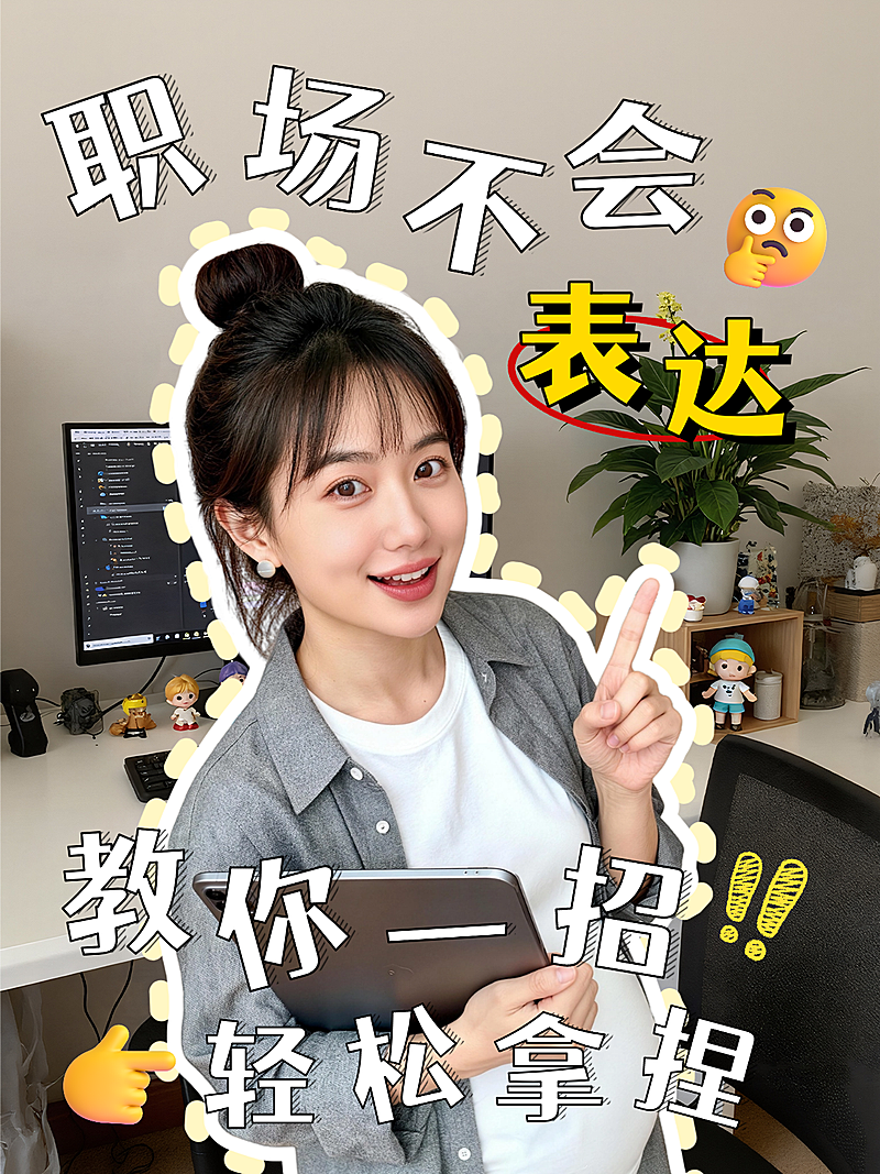 职场新人表达攻略分享人像小红书封面