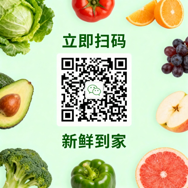 我需要在朋友圈推广我的生鲜超市，请帮我设计3张图片，第一张用于介绍生鲜超市，内容包括店名小马鲜生，logo, 地址电话，以及以商品真实图片的方式展示经营的类目，如蔬菜水果，肉类水产等，并且在醒目的位置预览效果