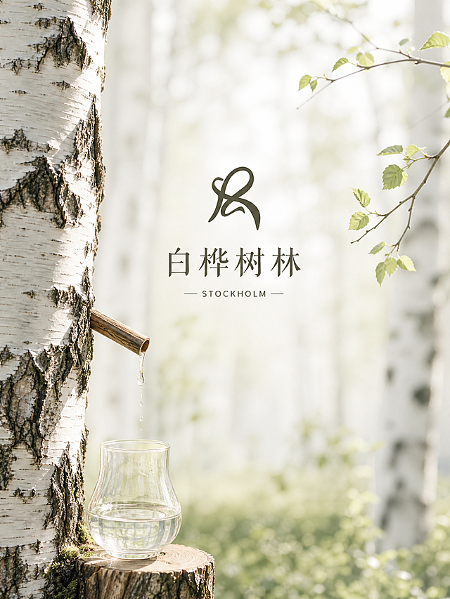 「图片1」「图片1」「图片1」「图片1」「图片1」「图片1」图1为产品图，图2图3是logo和品牌名，图4是模板 ，图5、6是白桦树汁采取过程图片，根据参考图的产品帮我生成一个白桦树林售后服务暖心卡，正面主要是品牌名和品牌logo，背景有白桦树汁采取的过程，背面是暖心语（�� 白桦树林 · 暖心卡   谢谢您，选择白桦树林。 这一瓶里，装着森林的礼物—白桦树汁。 去屑、控油、柔顺、滋养、修护。 我们希望它也能温柔地，照顾好您的头皮和发丝。   �� 小提醒： 每个人的头发都有自己的小脾气。 如果头皮和发丝暂时还不适应，别急着给差评或退回。 请先和我们说一声，好吗？ 我们会像老朋友一样，一定帮您找到最合适的解决办法。   抖音客服在线时间：8:00-23:00   我们一直都在��   —— 白桦树林 · 与您温柔相伴），白桦树林售后服务暖心卡正面和背面，森系清新风格，品牌名与logo居中排布，背景点缀白桦树及白桦树汁采取场景，柔和自然光漫射，画面干净通透，层次分明，无文字错误、无水印、无边框、无多余元素