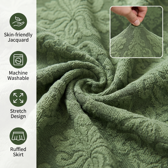 [Main Image 3] Material detail close-up display for jacquard sofa cover fabric.
[Atmosphere Style] C预览效果