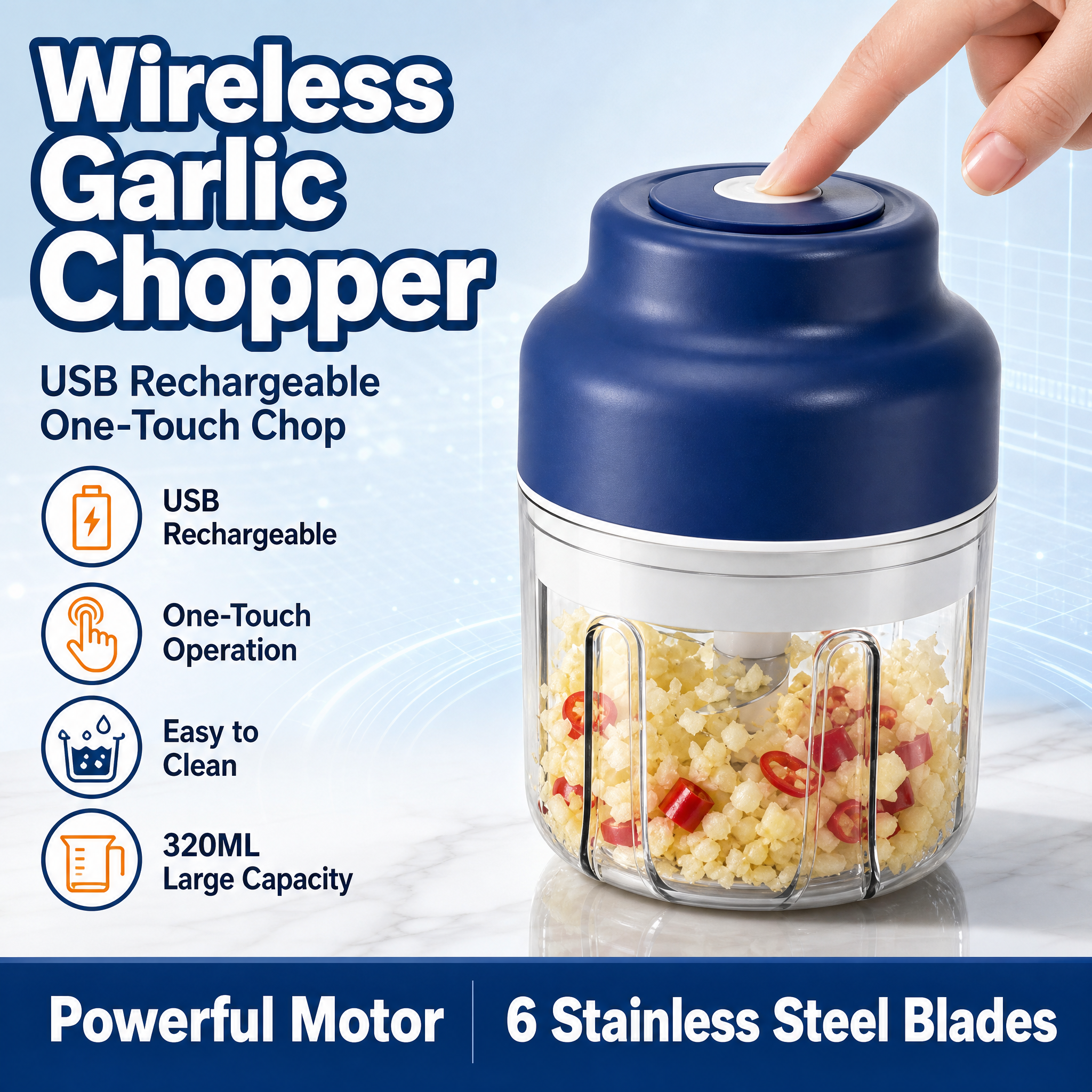 [单张主图] 商品名称：Wireless Garlic Cho… - 图片创意预览