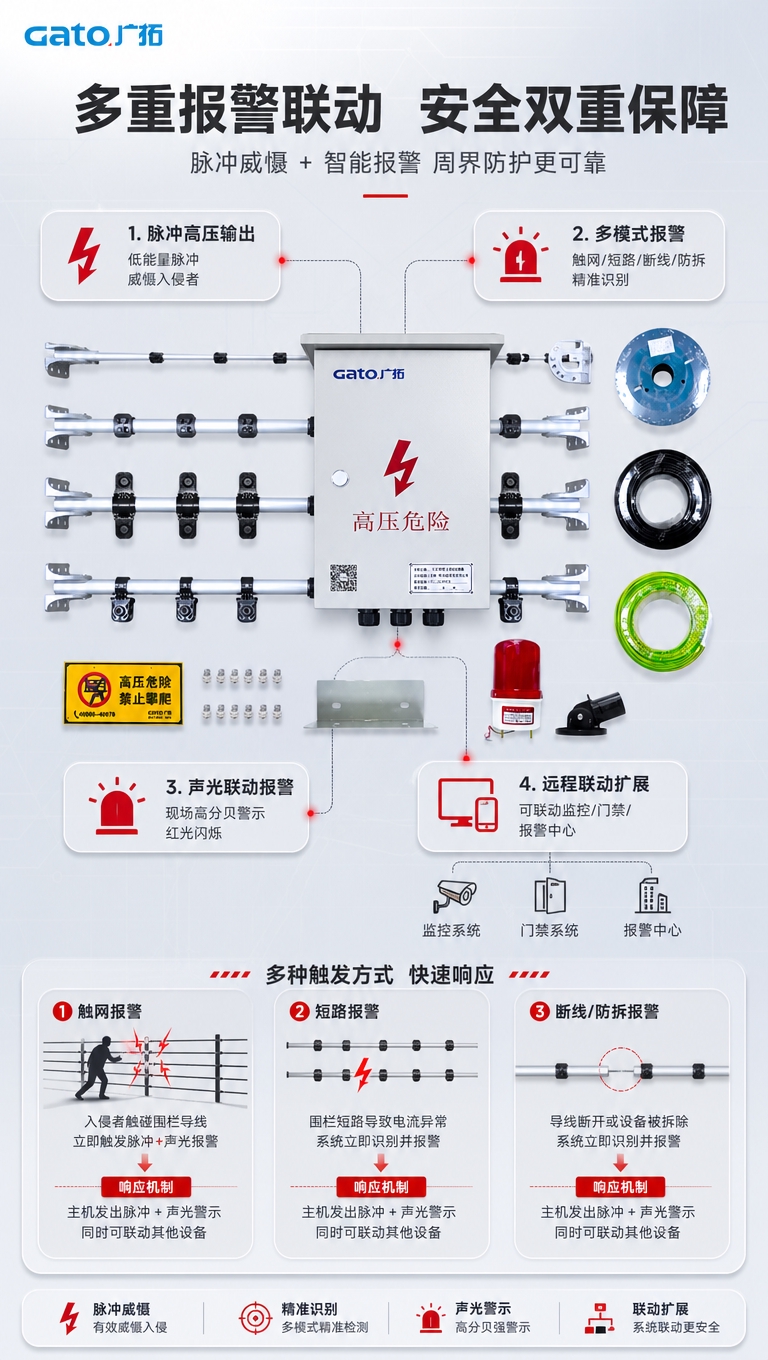 [商品] 使用【图1】脉冲电子围栏主机、声光报警器、红外对射等… - 图片创意预览