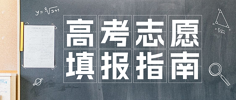 高考志愿填报指南简约粉笔画风微信公众号首图