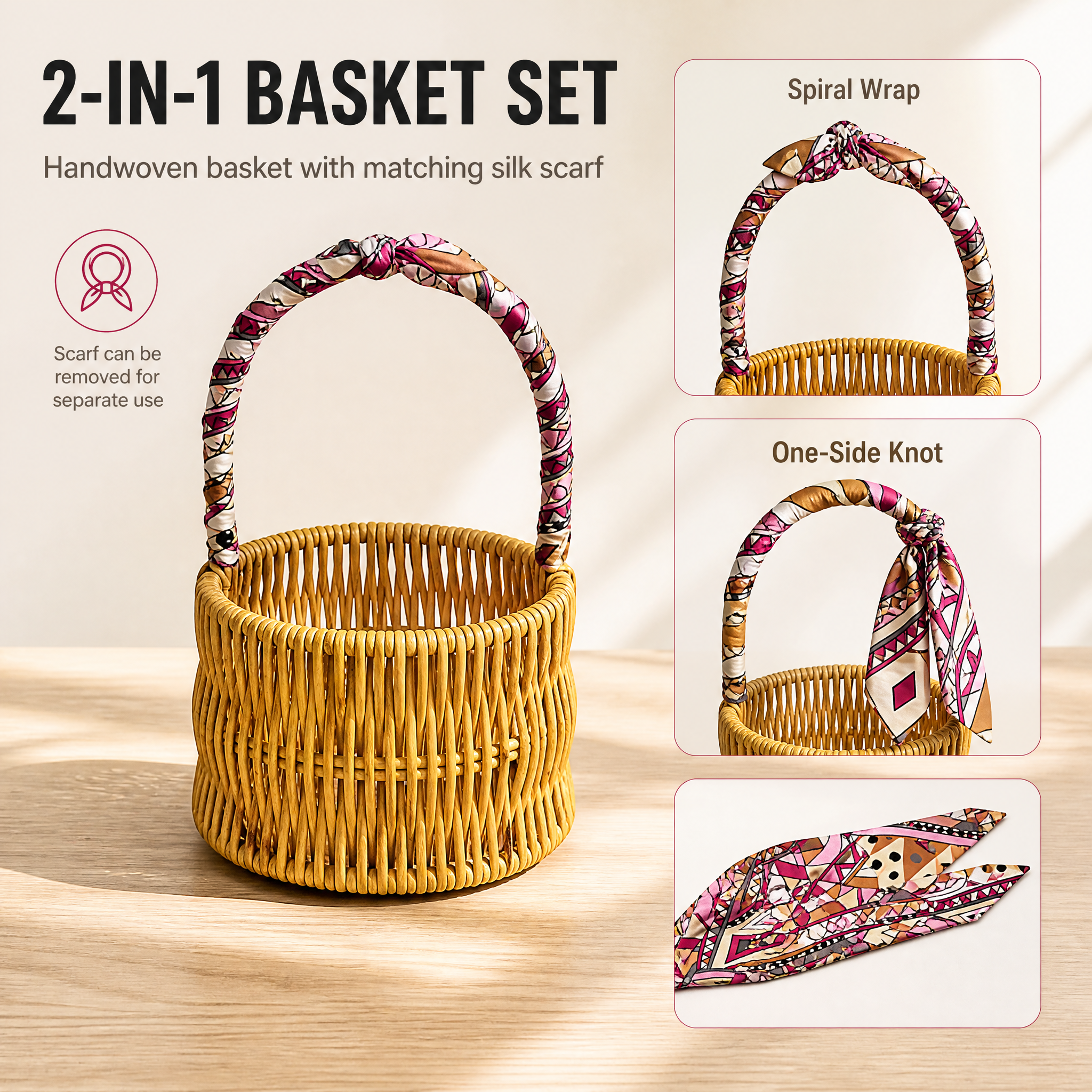 [主图-2] Round PP Rattan Storage… - 图片创意预览