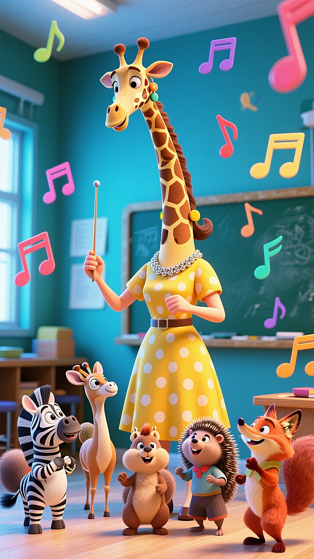 🦒长颈鹿音乐老师领唱，小动物合唱超陶醉🎶