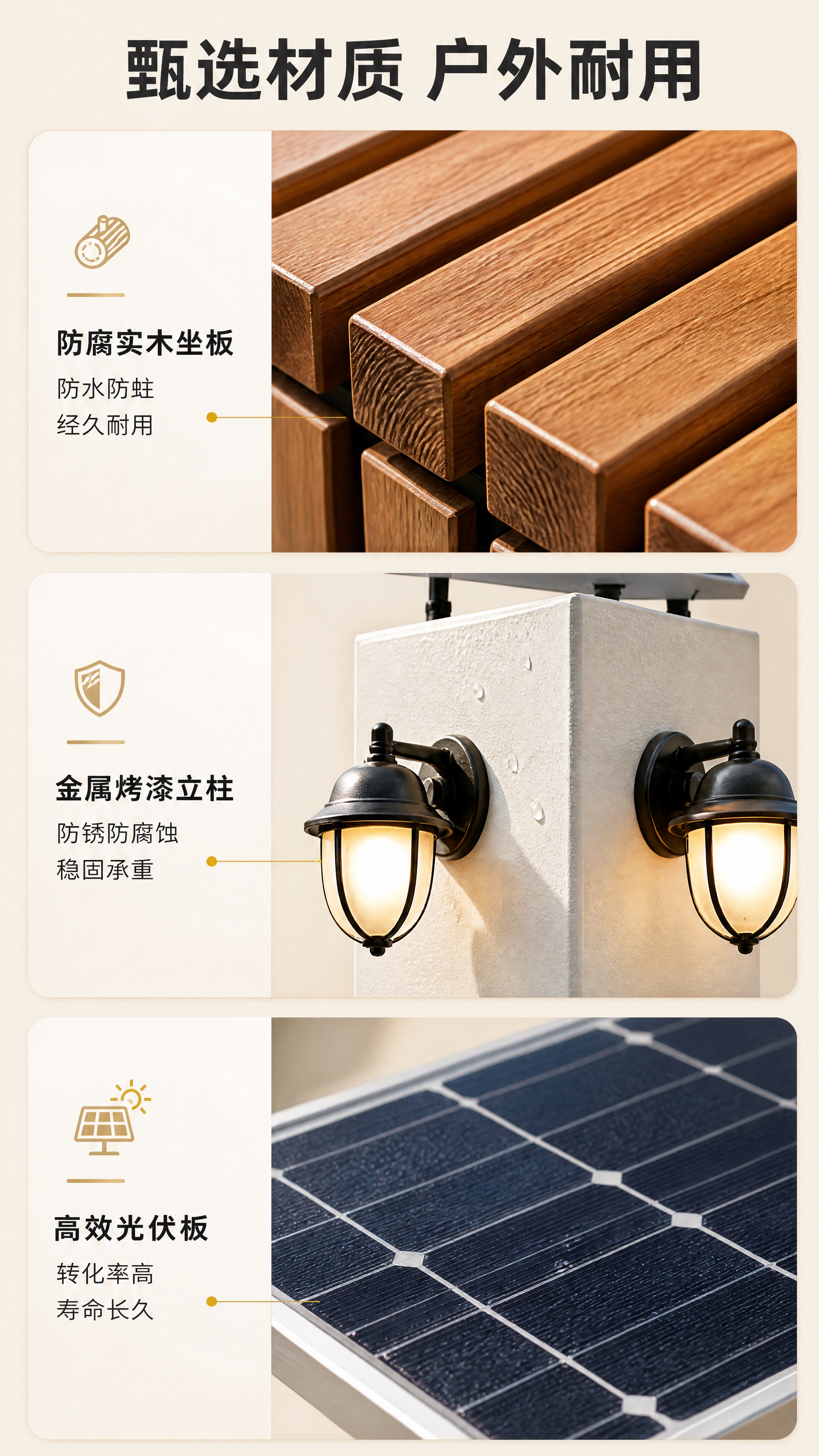 [商品] 使用【图1】太阳能花箱座椅导视牌；保留白色立柱+顶部… - 图片创意预览