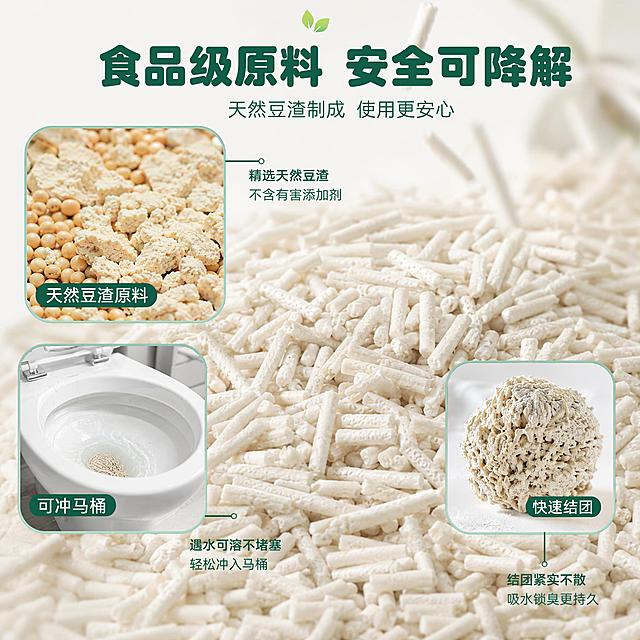 使用电商主图技能生成6张比例1:1的电商主图，适配平台为淘宝/天猫，商品为「图片1」，商品卖点为环保豆腐猫砂 猫舍用豆腐砂快速结团除臭猫砂，