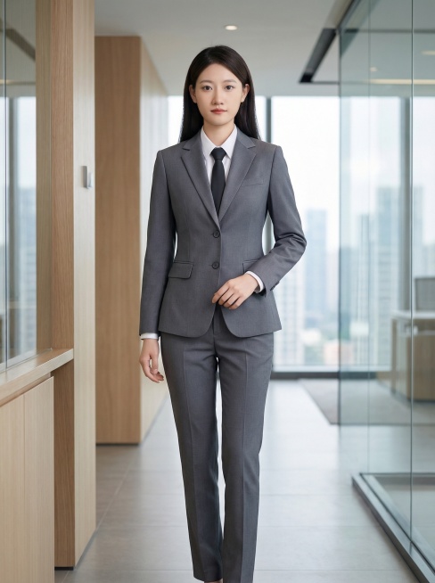 根据人物面部特征生成全身职业照，风格要高级预览效果