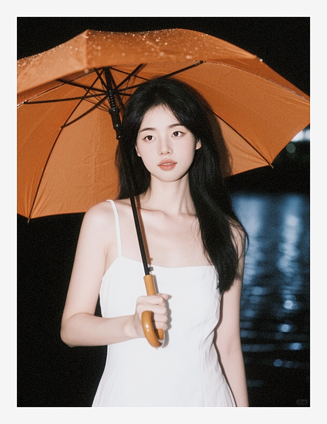 一个美女，白色背景，加强明暗对比，强曝光低饱和，半身照，高清晰度，零噪点降噪，菲涅尔反射，细腻高光，空气高透，高光压缩，中近景半身像，撕拉片光影效果