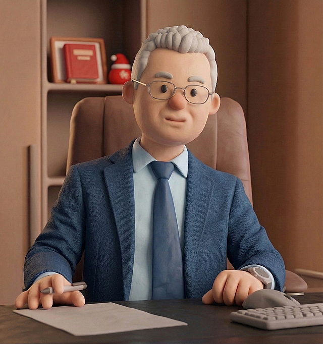 仅调整图中人物的头身比例为1:2，其余所有内容（包括背景、服装、配饰、姿势、粘土风格）都保持不变