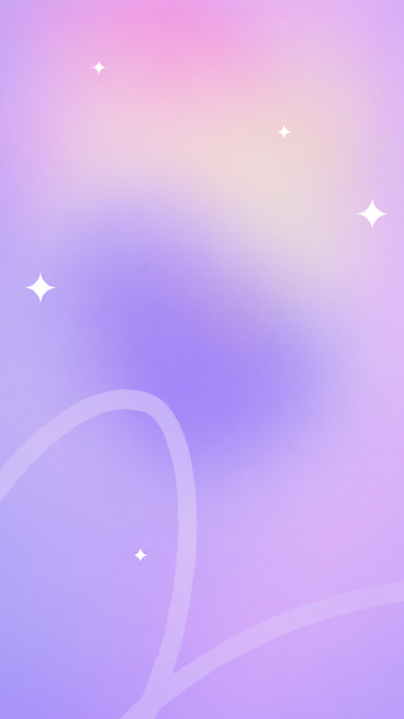 参考原图紫粉色渐变风格，保留星星和曲线元素，重新生成弥散渐变背景预览效果