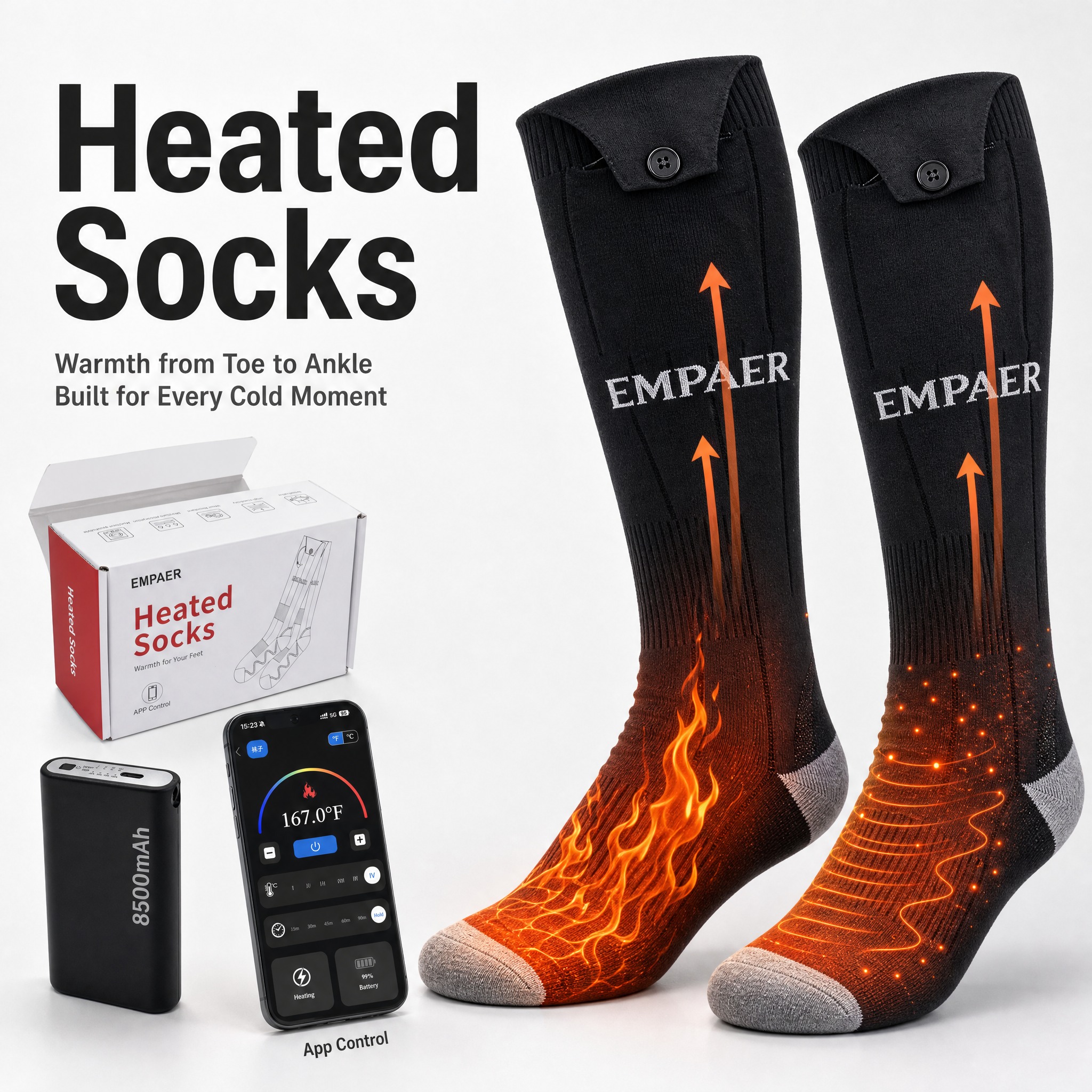 [主图-1] EMPAER Heated Socks 加热袜爆… - 图片创意预览