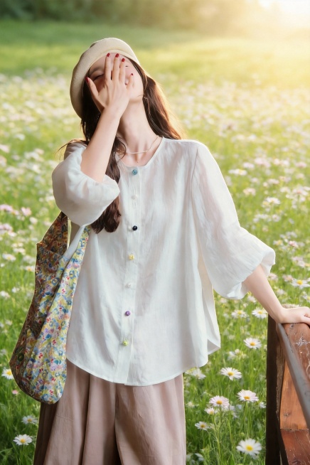 帮我把这张图换好看的背景，人物不变预览效果