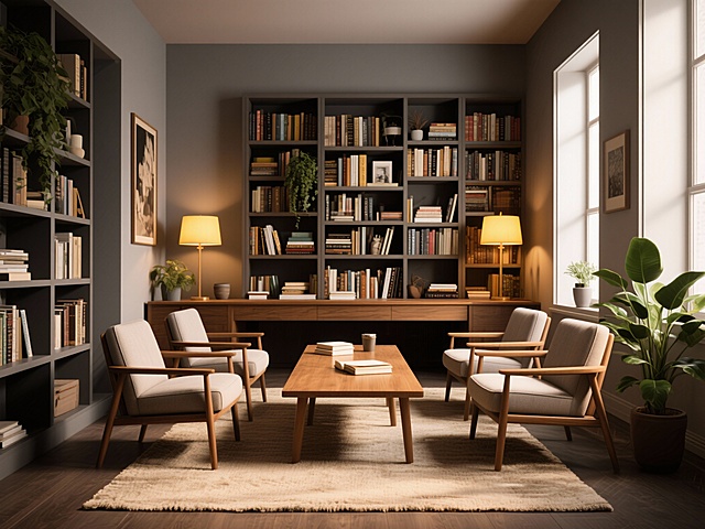 生成几张上完色的3D房间效果图