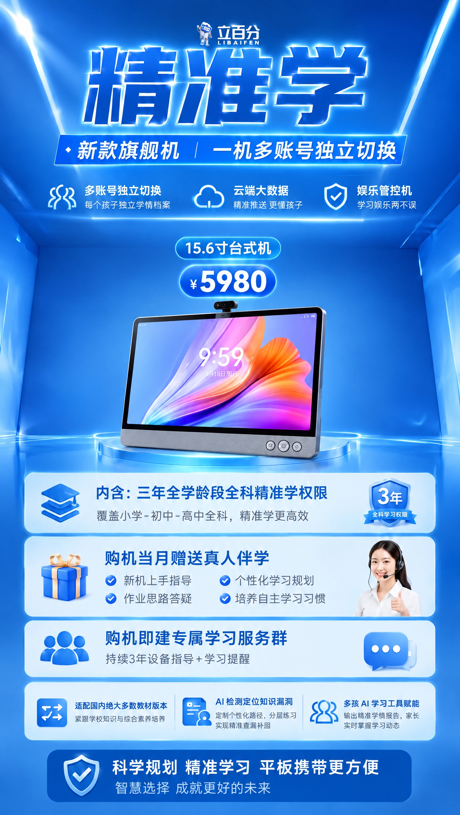 将图1中间的12寸旗舰机平板替换为图2右侧的15.6寸台式机学… - 图片创意预览