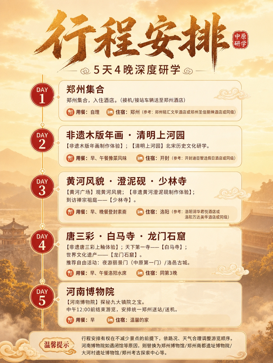 [商品] 旅游线路行程页，使用参考图的视觉风格、字体、配色、组… - 图片创意预览