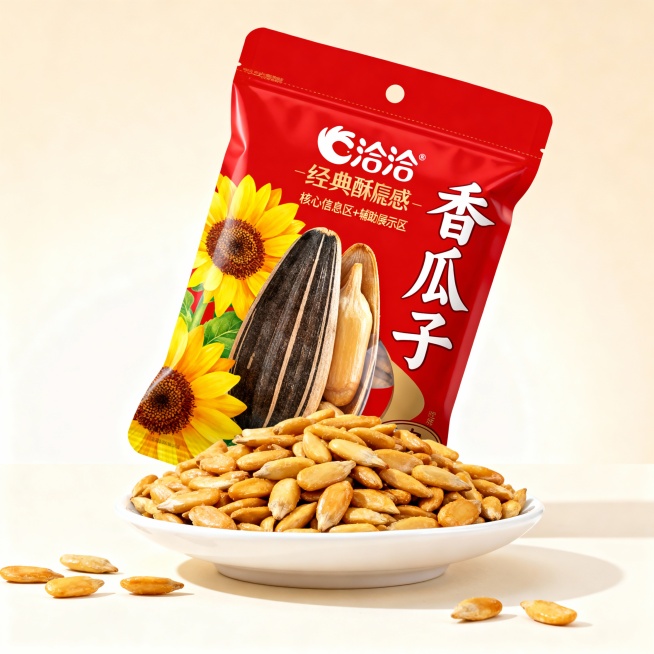 洽洽香瓜子，生成主图，不需要文字，不需要边框，纯主图预览效果