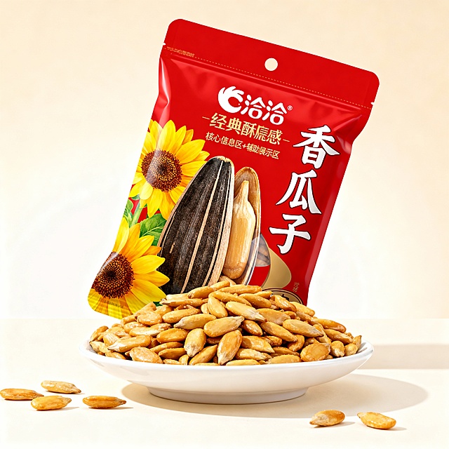 洽洽香瓜子，生成主图，不需要文字，不需要边框，纯主图