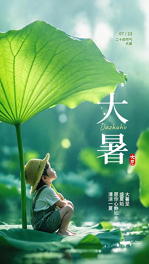 大暑祝福海报2