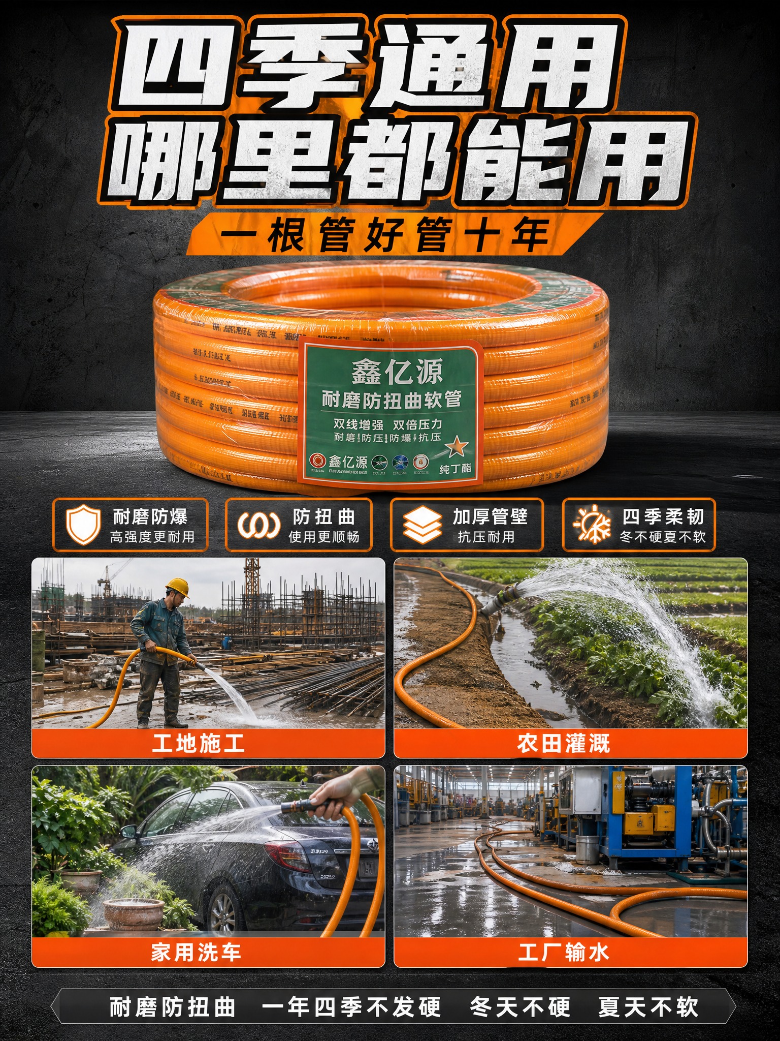 [商品] 使用【图1】【图6】鑫亿源纯丁酯软管整卷；保留橙色管… - 图片创意预览
