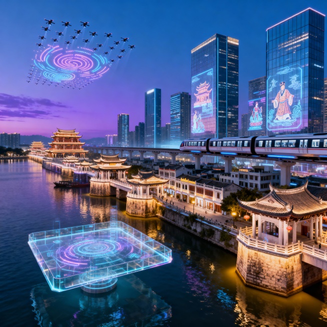 生成一张潮州的未来景观图预览效果