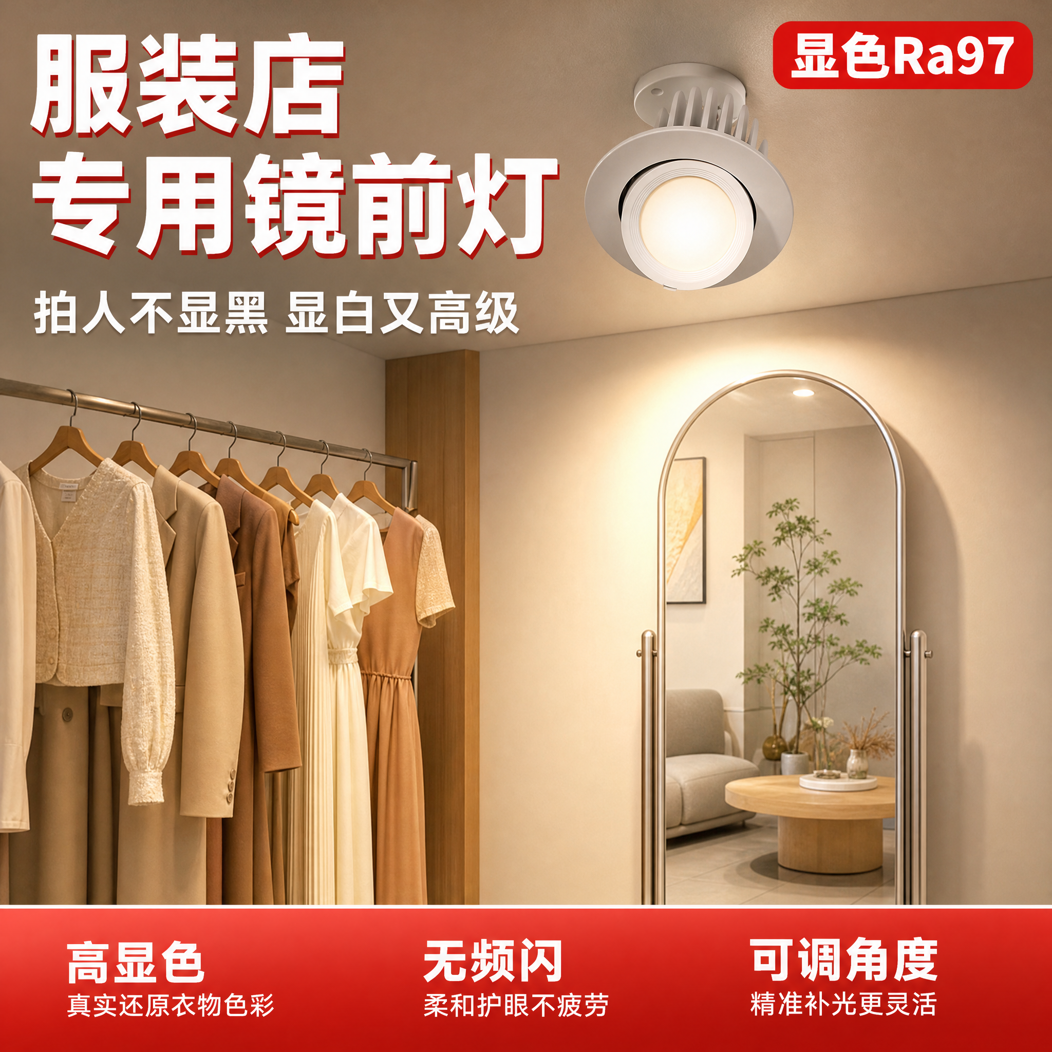 [主图-1] 服装店镜前射灯空间氛围首图。 [氛围风格] 拼多… - 图片创意预览