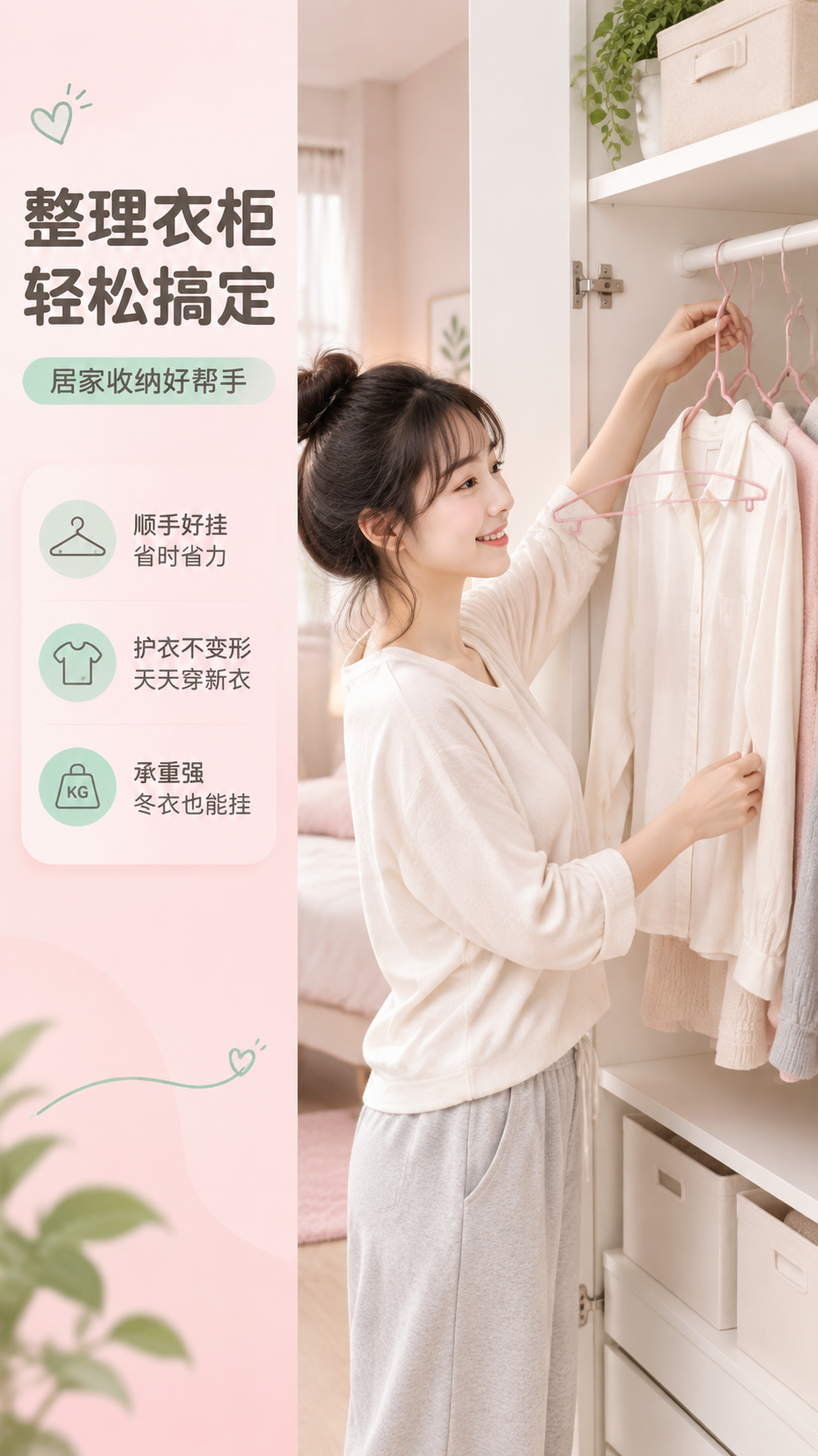 [商品] 使用【图1】粉色浸塑金属衣架；保留完整结构和粉色浸塑… - 图片创意预览