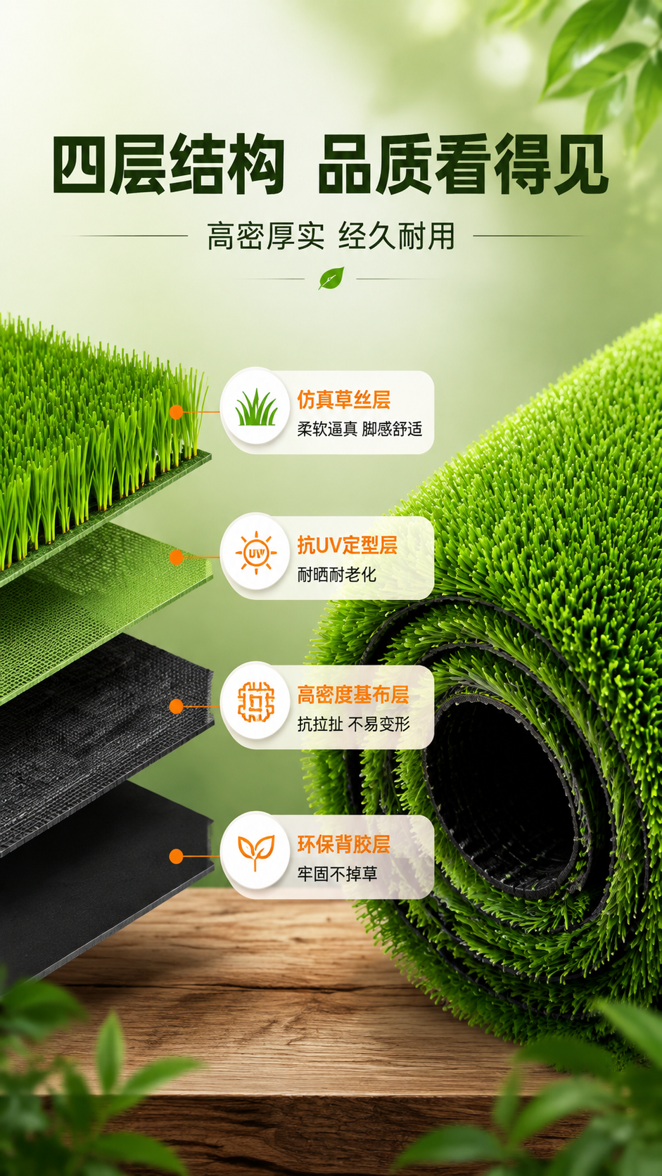 [商品] 使用【图1】仿真草坪产品；保留绿色草丝颜色、草丝密度… - 图片创意预览