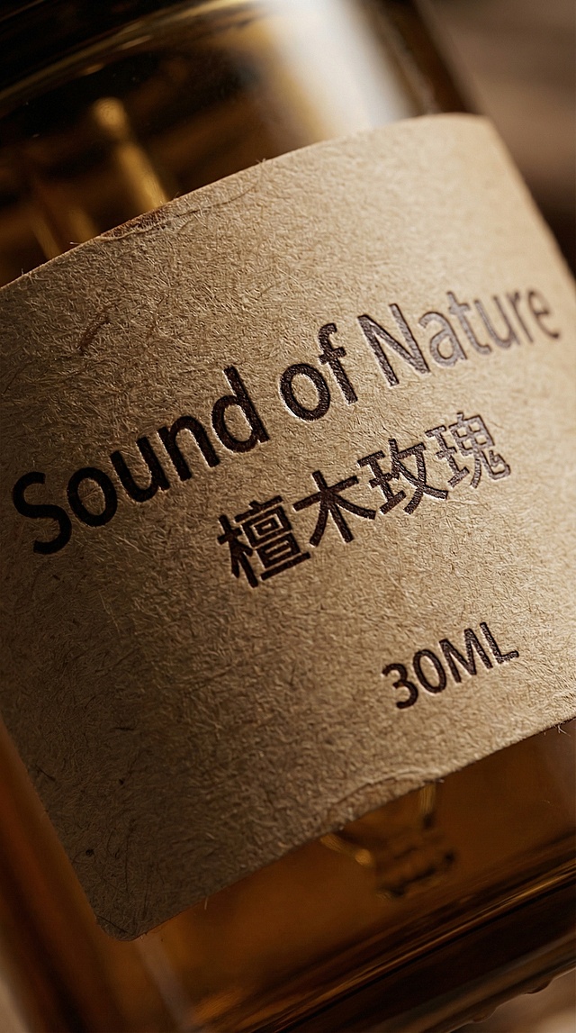 把香薰产产品抠出来，给产品细节特写，瓶身、滴管、标签