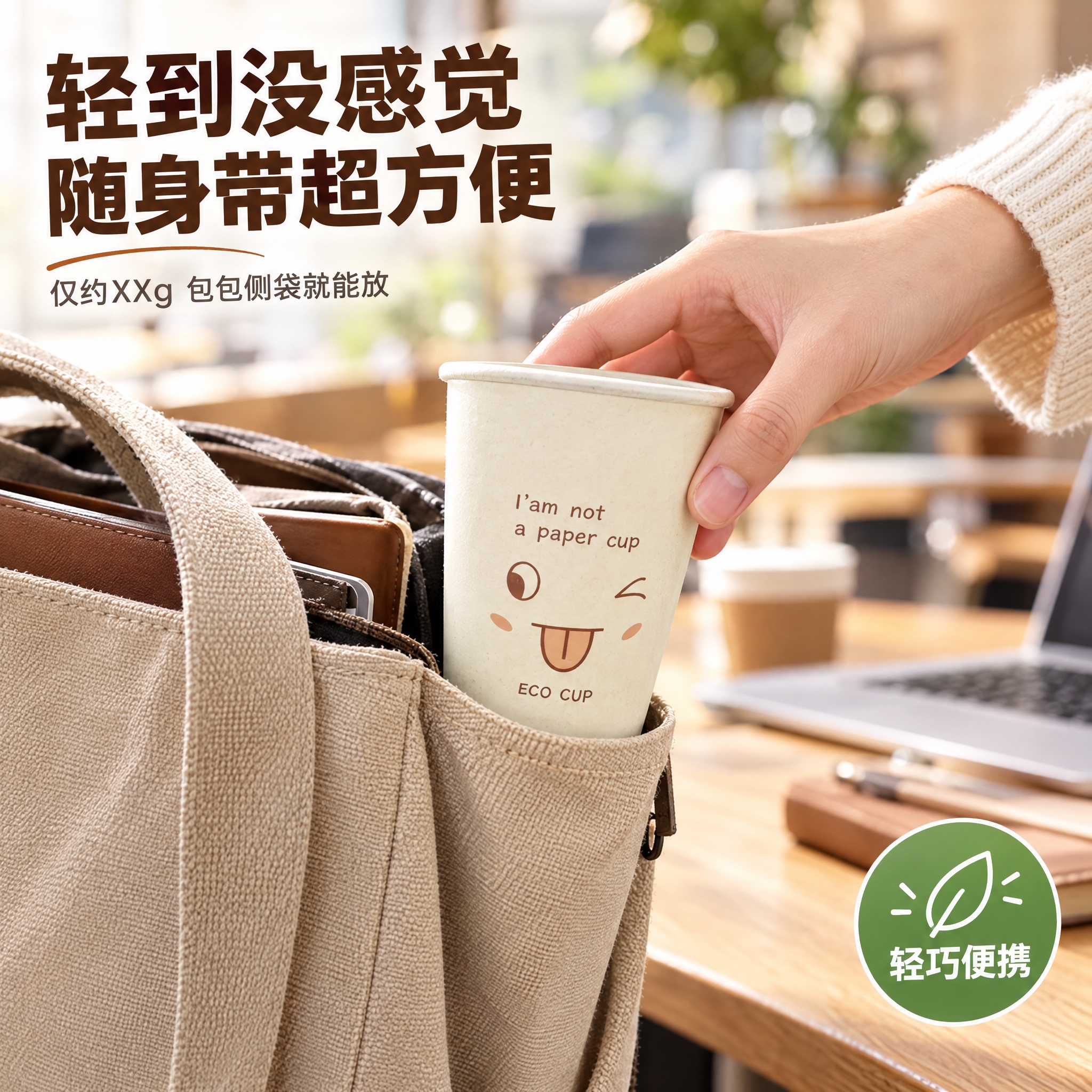 [主图-6] 250ml竹纤维环保漱口杯（ECO CUP表情款… - 图片创意预览